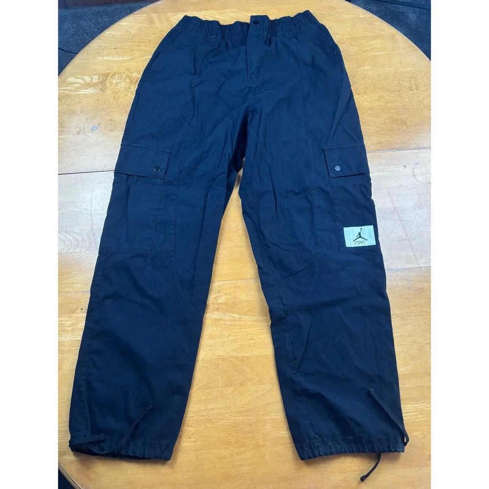 Jordan Flight Essentials Cargo Pants Mens Medium Black Loose Fit CV3174-010